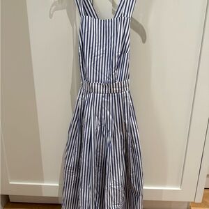 Blue and White Striped Sundress